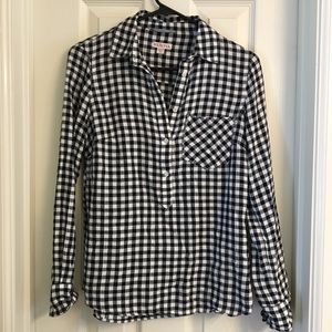 MERONA black and white pullover plaid shirt XS